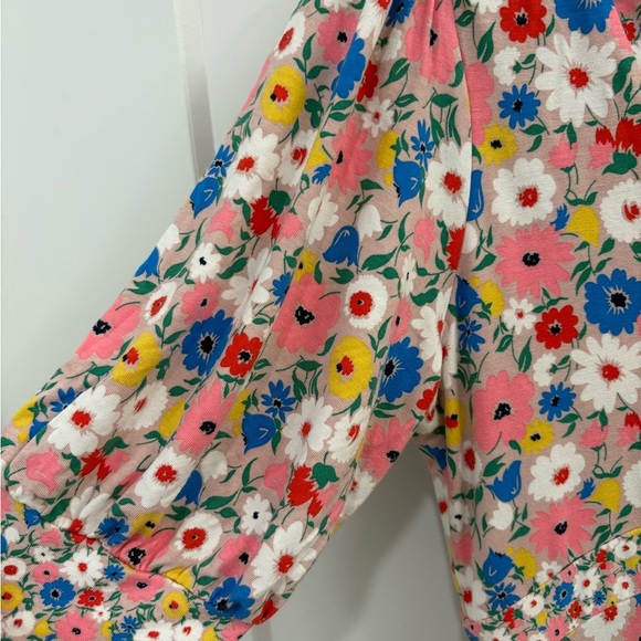 Boden Eva Pink Floral/Milkshake Jersey Midi Dress Size 4 Petite - Picture 4 of 12